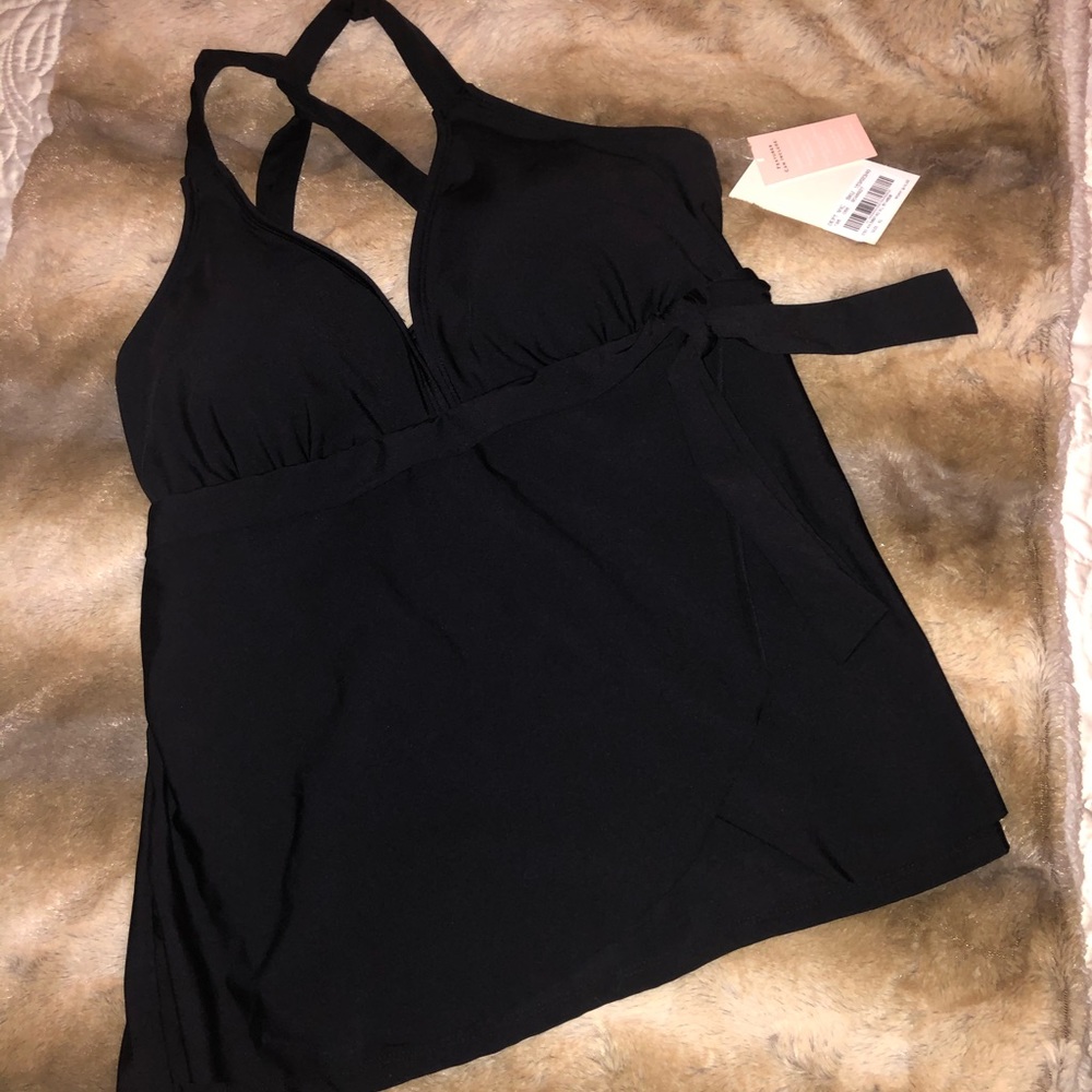 Alex Marie Tie Side Tiered Halterkini Swimsuit Top